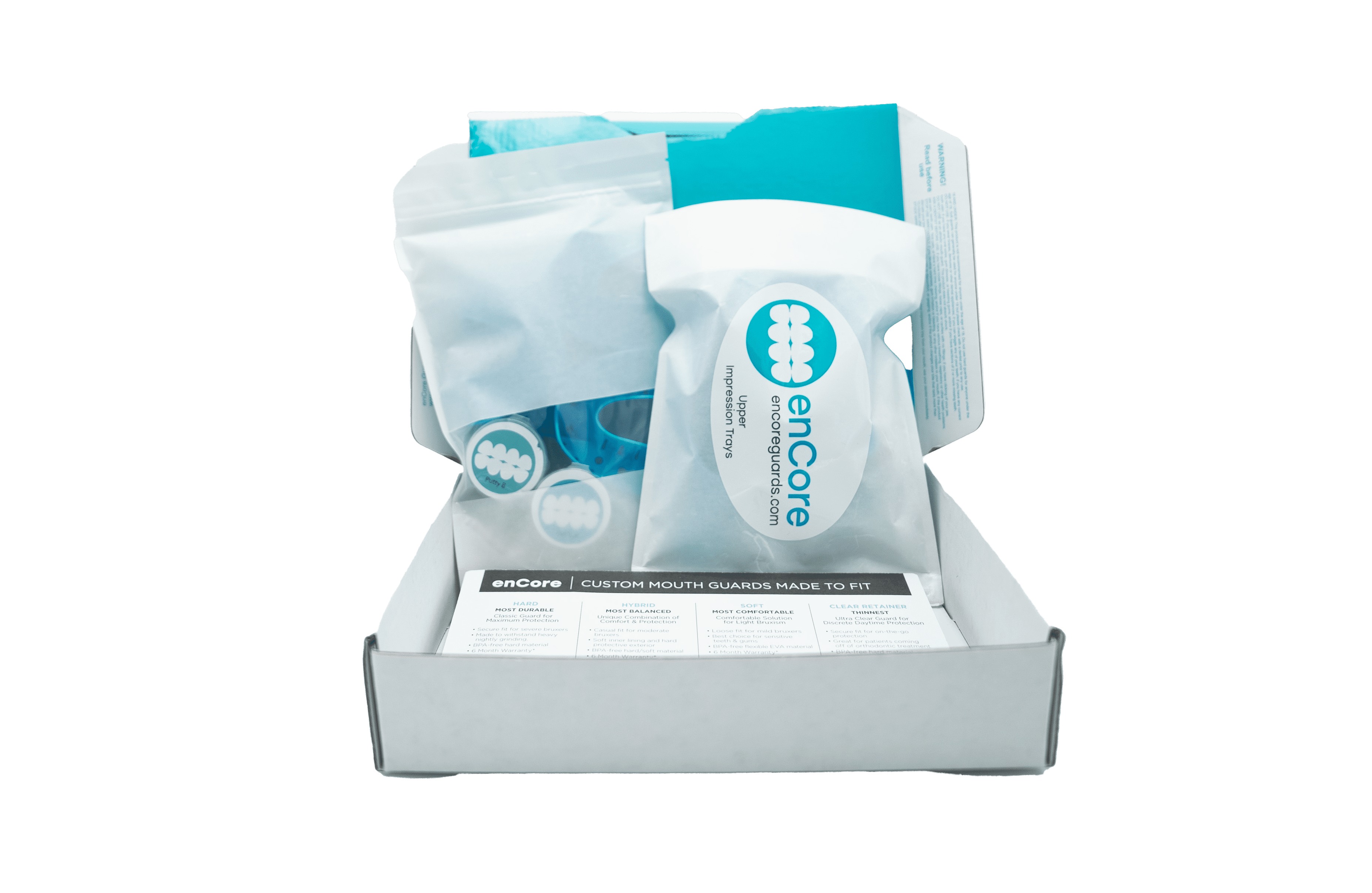 enCore Guards - Custom Dental Night Guard/Mouth Guard for Protection Against Teeth Grinding/Clenching/Bruxism and TMJ Relief - One (1) Guard