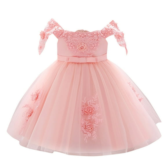 Coerni Parties Flower Girl Dress | Baby Girl Lace Embroidery Tulle Pageant Prom Gown Birthday Wedding Princess Formal Dress