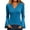 Sky Blue, variant on CQONEPT Womens Ribbed Knit Bell Sleeve Tops Plain Slim Fit V Neck Blouses Dressy Casual Going Out Shirt Tees Daily Wear Work Office Fall Outfits M