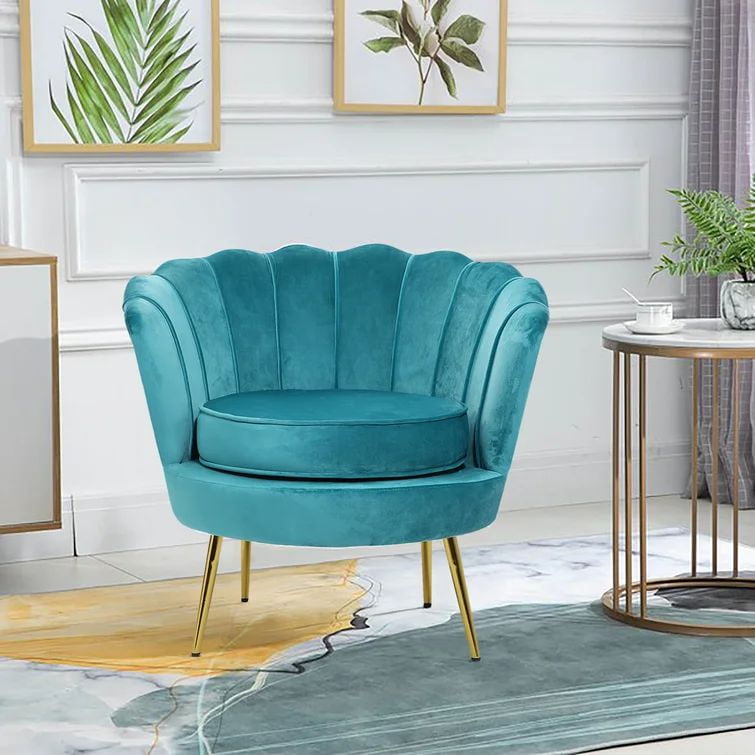 Velvet Accent Chair for Bedroom with Backrest Adjustable Swivel Gas Lift for Living Room/Dining Room/Vanity Living Room Armchair Tub Side Chair Sofa Lounge Soft 