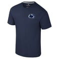 thumbnail image 2 of Men's Colosseum Navy Penn State Nittany Lions Logo Lockup 2-Hit Active Blend T-Shirt, 2 of 3