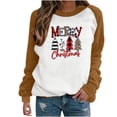 thumbnail image 2 of Homenesgenics Christmas Long Sleeve Shirts Womens Plus Size Fashion Women's Print Round-Neck Pullover Tops Long Sleeve Comfortable Blouse Sweatshirt Brown XXL, 2 of 6