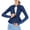 Blue, variant on Jeans Jacket for Women Round Neck Long Sleeve Solid Color Lace Hem Denim Coat Cute Feminine Elegant Comfortable Spring Summer Date Night Out Party M Sky Blue