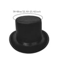 thumbnail image 3 of Roll Brims Tall Top Hat for Adult Bowlers Hat Magicians Hat Halloween Party Hat Cosplay Costume Stage Show Headwear Black, 3 of 6