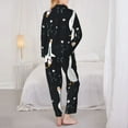 thumbnail image 5 of Kll Fashionable Goose Print Women'S Long Sleeve Pajamas With Pants Sleepwear Loungewear 2 Set-Large, 5 of 9