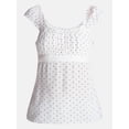 thumbnail image 5 of No Boundaries Babydoll Top with Satin Trim, Women’s XXS-XXL, 5 of 5