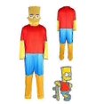 thumbnail image 1 of Boys Bart Simpson Costume Jumpsuits Lisa Marge Homer and Marge Cosplay Birthday Party Fancy Dress, 1 of 4