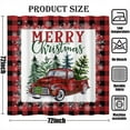 thumbnail image 3 of Rideau de Douche Camion de Noël Arbre, Carreaux Buffalo Rouges, Flocon de Neige, Ensemble de Rideaux de Salle de Bain, Noël Nouvel An, Style Ferme, Tissu Polyester pour Salle de Bain, Déco de Baignoire avec 12 Crochets, 72x72 Pouces, 3 of 5