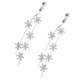 thumbnail image 5 of 1 par de pendientes de botón con diamantes de imitación de cristal sin perforar, con forma de flor para novia, joyería para fiesta de boda, decoración para mujer (plata), 5 of 5