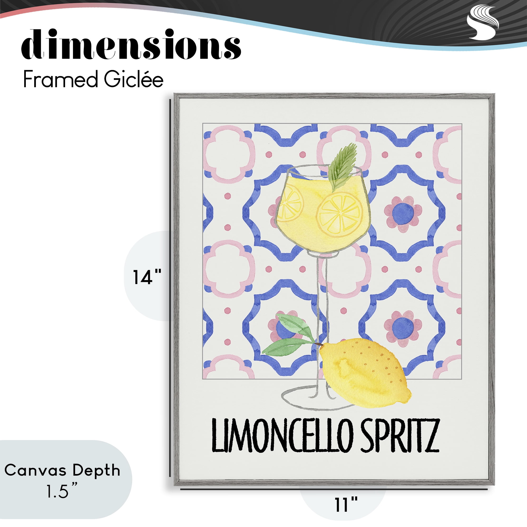 Stupell Industries Italy Spritz on My Mind Gray Framed Giclee Art, design by Nina Jacobs