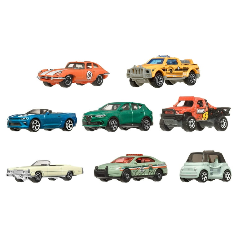Matchbox 1:64 Scale Die-Cast Toy Cars or Trucks, Set of 8 with 1