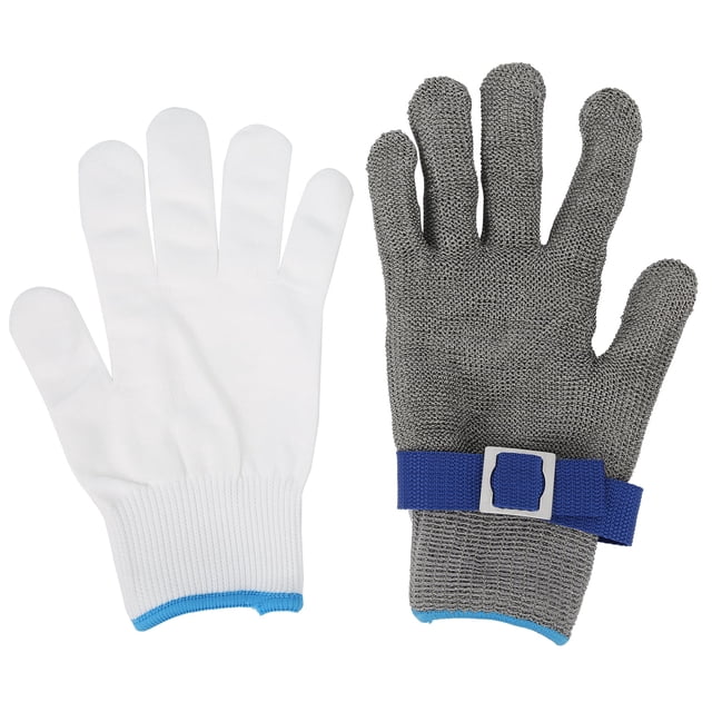 Guantes de acero inoxidable, guantes de acero anticorte, guantes de acero inoxidable de nivel de seguridad, guantes anticorte, acabado de lujo