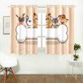 thumbnail image 3 of Mkhert Dogs Bone Blackout Window Curtain Kitchen Curtain 26X39 Inch, 2 Panels, 3 of 3