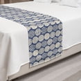 thumbnail image 2 of Abstract Bed Runner, Retro Style Circles with Various Hand Drawn Stripes Dashes or Rectangles, Decorative Accent Bedding Scarf for Hotels Homes and Guestrooms, King, Purpleblue Eggshell, by Ambesonne, 2 of 2