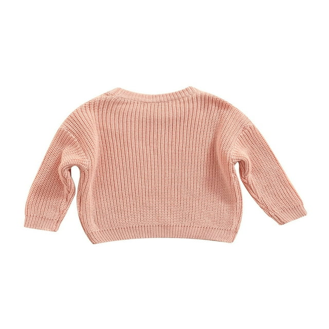 Toddler Boys Girls Knit Sweater Oversized Sweatshirt Fall Winter Pullover Tops