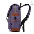 thumbnail image 6 of Gustave Canvas Anti-Theft Laptop Backpack for Men Women Large Capacity Casual Travel Backpack Daypack Computer Bag with USB Charging Port "Purple", 6 of 10