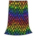 thumbnail image 2 of Honeii Dragon Scales Print Fleece Blanket - Throw Blanket for Bed, Sofa, Couch, Camping, and Travel , Microplush Ultra Soft Warm Blanket-60"x50", 2 of 7