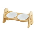 thumbnail image 2 of Cat Dog Bowl 15 degree Raised Small Medium Dogs Adjustable Height Pet Food Feeder Double Bowl, 2 of 8