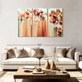 thumbnail image 2 of Elephant Stock Floral Abstract Wall Art - Horizontal Multi Panel Canvas - Living Room Wall Decor - Abstract Multi Panel - Orange And Red Decor - 74" x 48", 2 of 8
