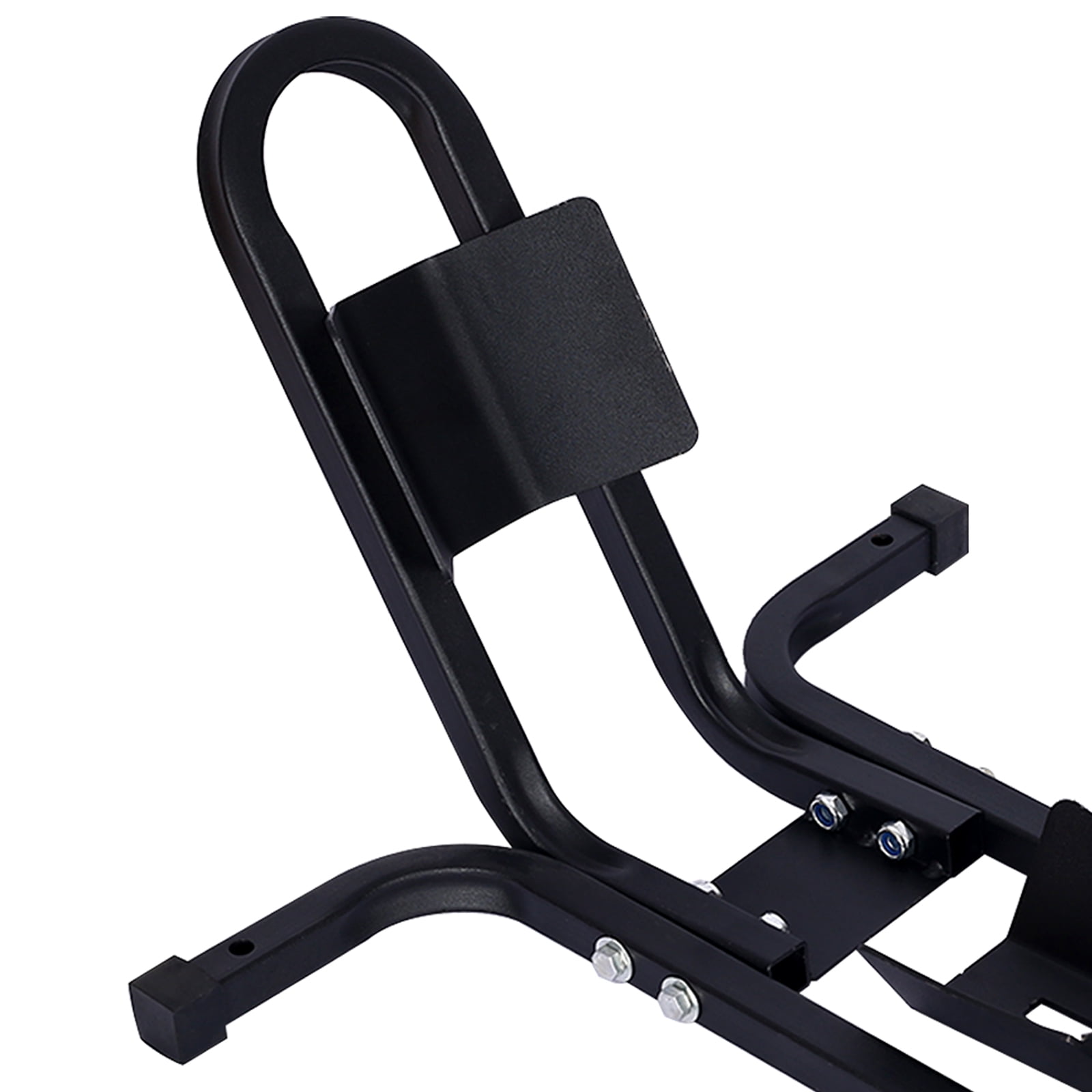 Motorcycle Front Tire Chock, Heavy Duty Wheel Stand for 17-21 in Wheels, Black Steel