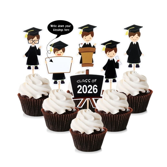 Topers para cupcakes Ercadio, paquete de 24, graduación preescolar 2026