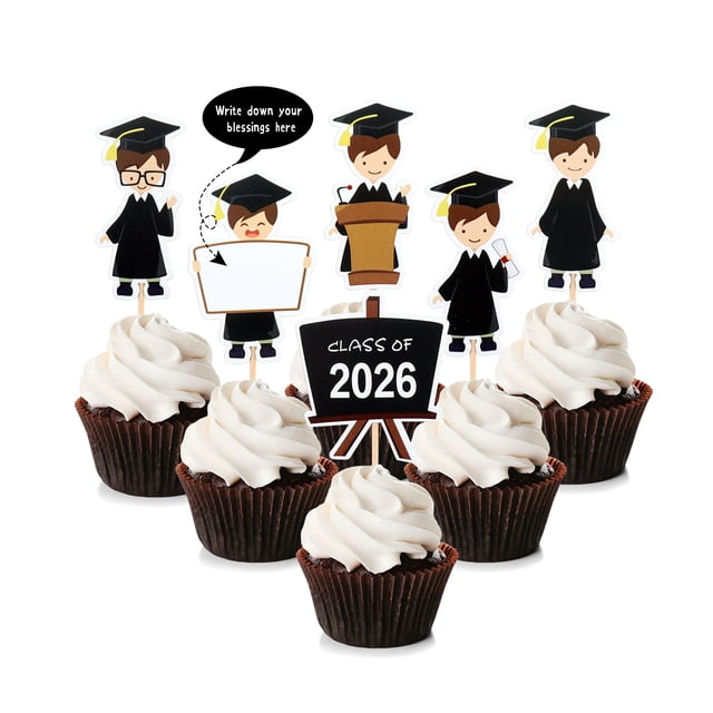 Topers para cupcakes Ercadio, paquete de 24, graduación preescolar 2026