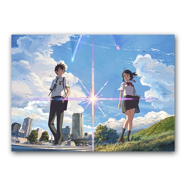 Póster decorativo para pared con dibujos animados Weatherings With You, 30 x 40 cm