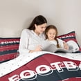 thumbnail image 5 of Feelyou Athlete Helmet Kids Bedding Comforter Set, Est Sleep Football Twin Comforter Sets, Modern Soccer Sports Player Reversible Bedding Set, Crimson Navy Luxury Bedroom Decor, 2-Piece, 5 of 8