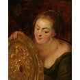 thumbnail image 3 of Anonymous 20x24 Black Modern Framed Museum Art Print Titled - Portrait of a Woman with Copper Dish (17th Century), 3 of 5