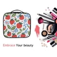 thumbnail image 6 of FORMRS Travel Makeup Bag Large Capacity Train Case Cosmetic Organizer with Adjustable Dividers, Vibrant Strawberries, 6 of 8