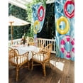 thumbnail image 5 of nqOlkjepod Outdoor Curtains for Patio Waterproof, Summer Blue Pool Outdoor Privacy Panels Grommet, Ocean Beach Swimming Ring Vintage Blackout Outside Curtains for Porch/Cabana 54"x95", 1 Panel, 5 of 8