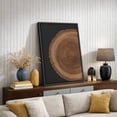 thumbnail image 4 of Framed Canvas Print Tree Ring Wall Art Rustic Nature Decorative for Living Room Bedroom - 24"x36" BLACK, 4 of 8