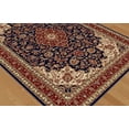 thumbnail image 3 of Tayse Sensation Area Rug 4787 NAVY Traditional Navy Blue Bordered Medallion 2' 3" x 7' 3" Rectangle, 3 of 3
