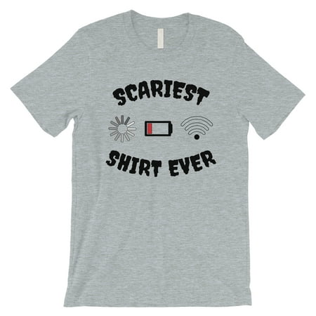 Scariest Shirt Ever Cute Halloween Costume Funny Mens Grey