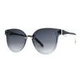 thumbnail image 2 of Retro Hipster Horn Rim Rimless Metal Bridge Sunglasses Clear Smoke, 2 of 4