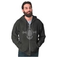 thumbnail image 5 of Scarab Ankh Ancient Egyptian Symbols Zip Up Hoodie Men's Women's Brisco Brands 5X, 5 of 6