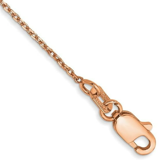 14 Karat Rose Gold 1.0mm Cable Chain
