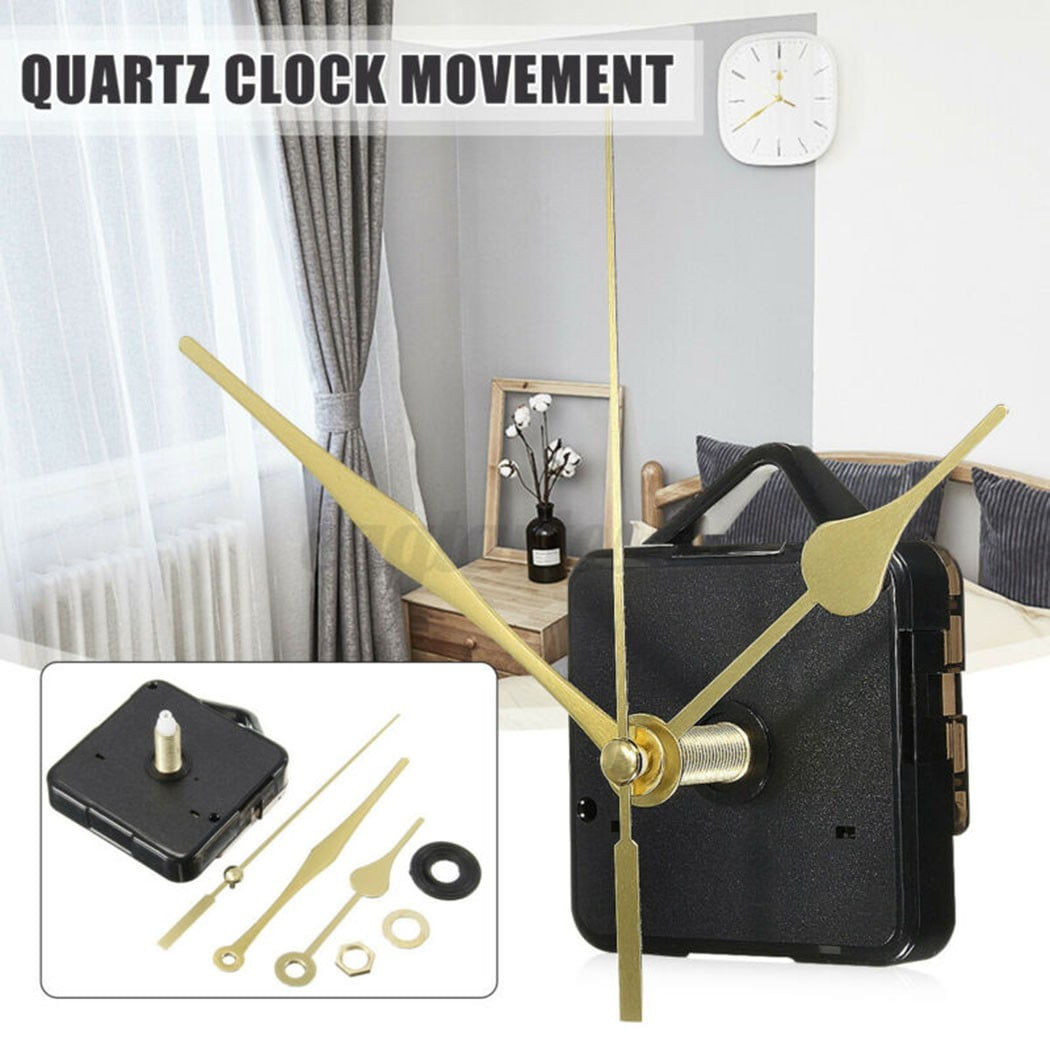 Gold Hands DIY Wall Quartz Clock Movement Mechanism Replacement Parts Kit US New 