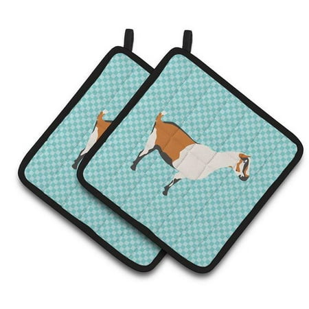 

Alpine Goat Blue Check Pair of Pot Holders