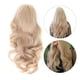 thumbnail image 3 of Pelucas onduladas largas y rizadas, Pelucas doradas de aspecto natural Peluca de fibra sintética con flequillo plano Peluca de repuesto para mujeres de moda 71cm Ecomeon no, 3 of 6