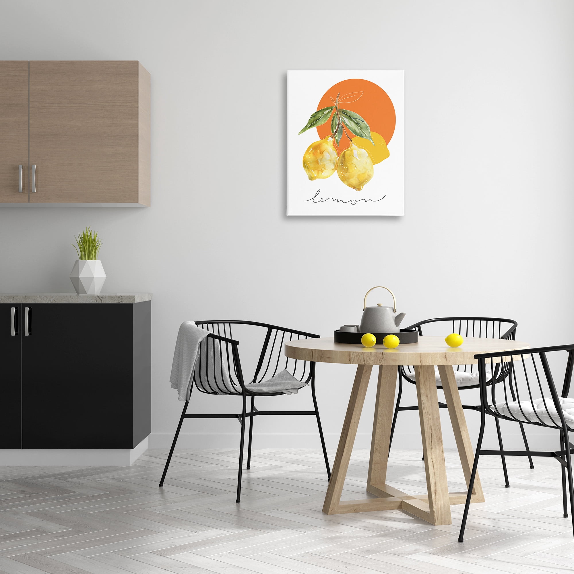 Stupell Industries Modern Lemons Branch Food & Beverage Painting Gallery Wrapped Canvas Art Print Wall Art, 24 x 30