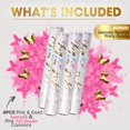 thumbnail image 3 of Gender Reveal Confetti Cannon - 4 Pack - Pink Biodegradable Gender Reveal Smoke Bombs and Butterfly Shape Confetti Poppers | Baby Gender Reveal Powder Cannons | Powder Blaster Gender Reveal Machine, 3 of 9