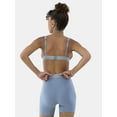 thumbnail image 2 of No Boundaries Cotton Stretch Ribbed Wirefree Plunge Bra, Women's XS-3XL, 2 of 4