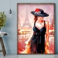 thumbnail image 3 of Kit de pintura de diamante 5D Mujer con sombrero Taladro redondo completo DIY Decoración para el hogar Regalos Likrtyny Arte deco, 3 of 9