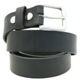 thumbnail image 4 of Mens 1 1/2 Plain Black Latigo Leather Belt Old Silver Buckle Made In USA, 4 of 4