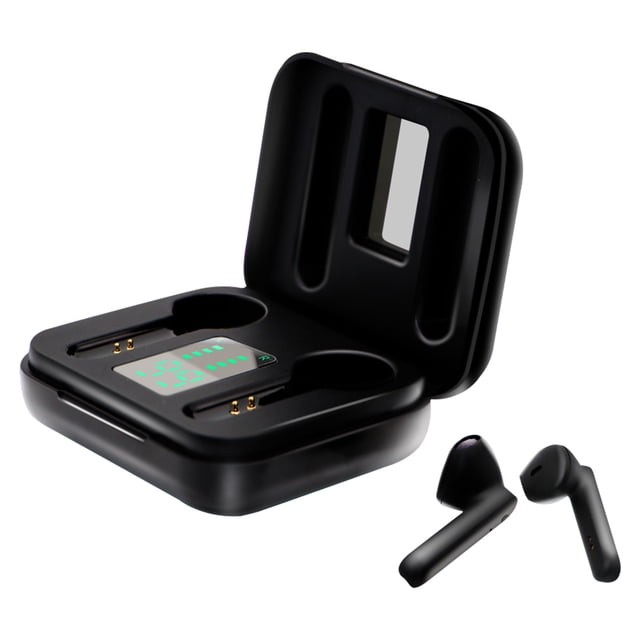 Auriculares con pantalla LED Estéreo Mini Auriculares inalámbricos Impermeable Compatible con Bluetooth 5.0 Auriculares deportivos Auriculares, Negro Inevent EL000084-01B