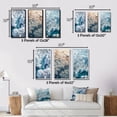 thumbnail image 4 of Designart "Majestic Aerial View Arctic Rivers and Icebergs" Glacier Framed Wall Art Set Of 3 - Blue Country Frame Gallery Set For Office Decor, 4 of 6