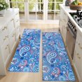 thumbnail image 4 of Kitchen Rugs Sets Of 2,Blue Paisley Pattern Anti Fatigue Kitchen Mat Rugs Non Slip Washable,Decorative Kitchen Floor Mats for Kitchen,Sink,Laundry,17"X47", 4 of 5