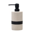 thumbnail image 1 of Dispensador de jabón de cerámica a rayas, rellenable, for cocina y baño., 1 of 7