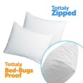 thumbnail image 3 of joluzzy Set of 2 Pillow Protectors - Waterproof & Bed Bug Proof Zippered Pillow Cover - Cotton, Breathable, Noiseless, Hypoallergenic, Vinyl-Free - for Queen Size Pillow, 3 of 7
